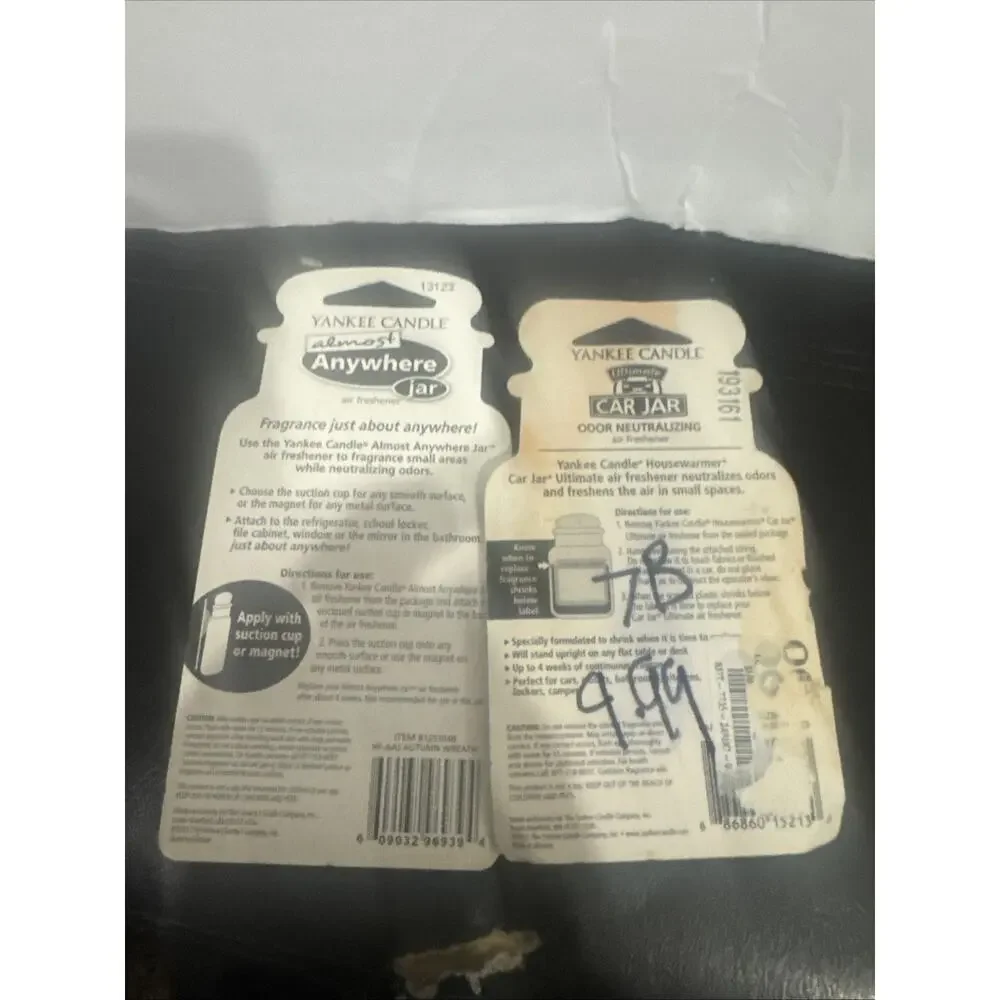 Lot of 5 Yankee Candle Car Jar Ultimate Travel Tin Air Fresheners Sealed